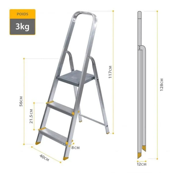 Aluminijumske merdevine 3 stepenika DENZEL